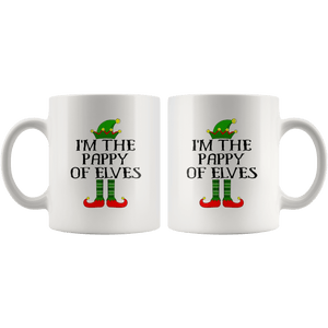 RobustCreative-Im The Pappy of Elves Family Matching Elf Outfits PJ - 11oz White Mug Christmas group green pjs costume Gift Idea