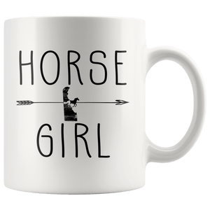 RobustCreative-Delaware Horse Girl Gifts Delawarean Shape Country for women - 11oz White Mug Racing Lover Gift Idea