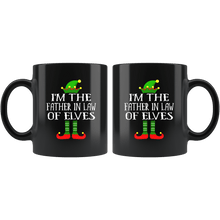 Load image into Gallery viewer, RobustCreative-Im The Father In Law of Elves Family Matching Elf Outfits PJ - 11oz Black Mug Christmas group green pjs costume Gift Idea
