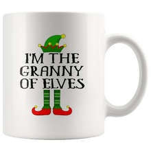 Load image into Gallery viewer, RobustCreative-Im The Granny of Elves Family Matching Elf Outfits PJ - 11oz White Mug Christmas group green pjs costume Gift Idea
