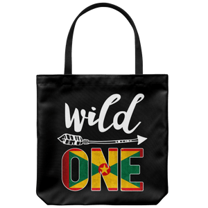 RobustCreative-Grenada Wild One Birthday Outfit 1 Grenadian Flag Tote Bag Gift Idea