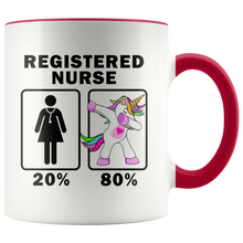 Load image into Gallery viewer, RobustCreative-Registered Nurse Dabbing Unicorn 20 80 Principle Superhero Girl Womens - 11oz Accent Mug Medical Personnel Gift Idea
