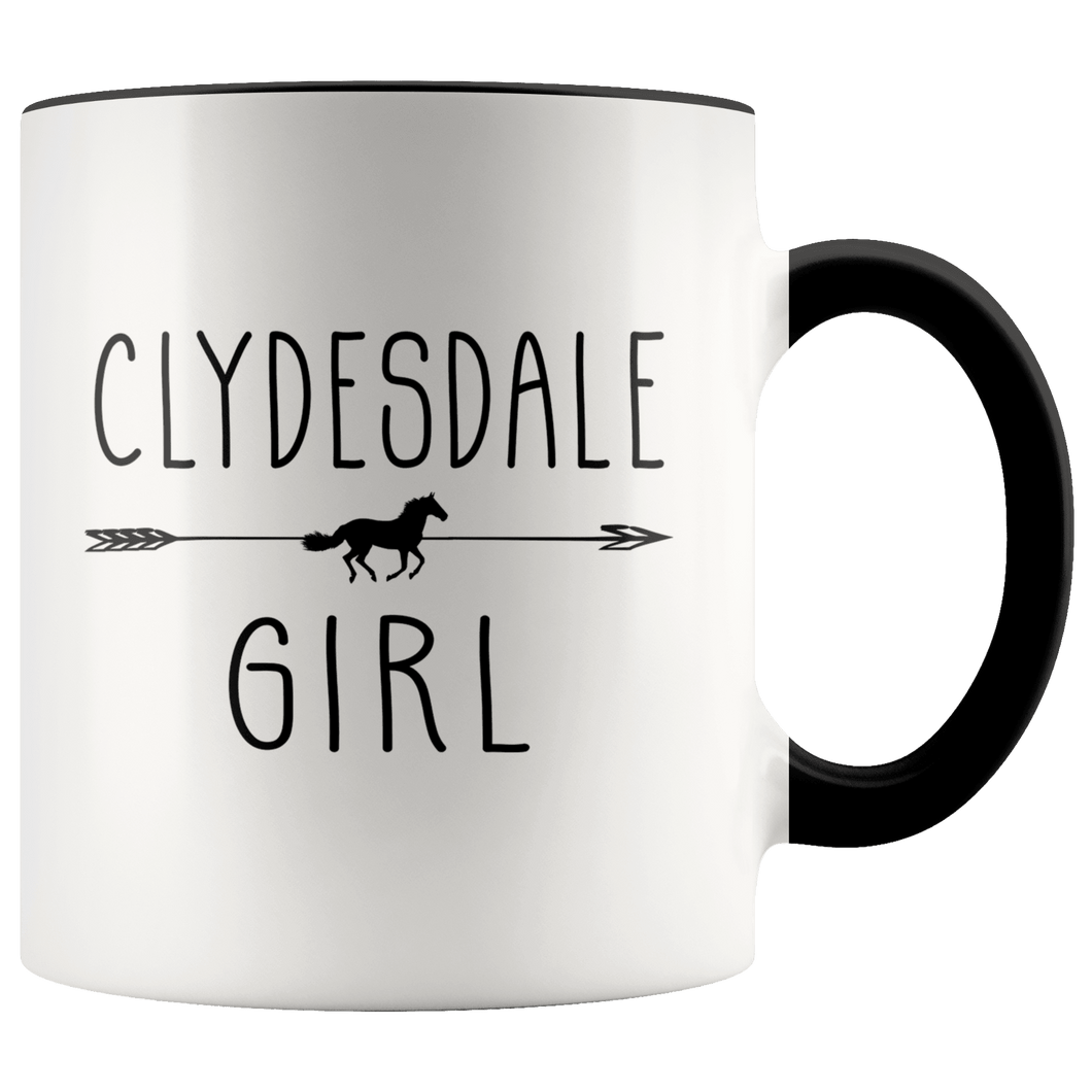 RobustCreative-Clydesdale Horse Girl Gifts Horses Lover Riding Racing - 11oz Accent Mug Riding Lover Gift Idea