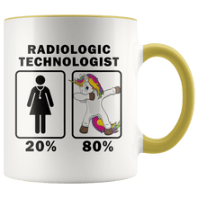 Load image into Gallery viewer, RobustCreative-Radiologic Technologist Dabbing Unicorn 80 20 Principle Superhero Girl Womens - 11oz Accent Mug Medical Personnel Gift Idea
