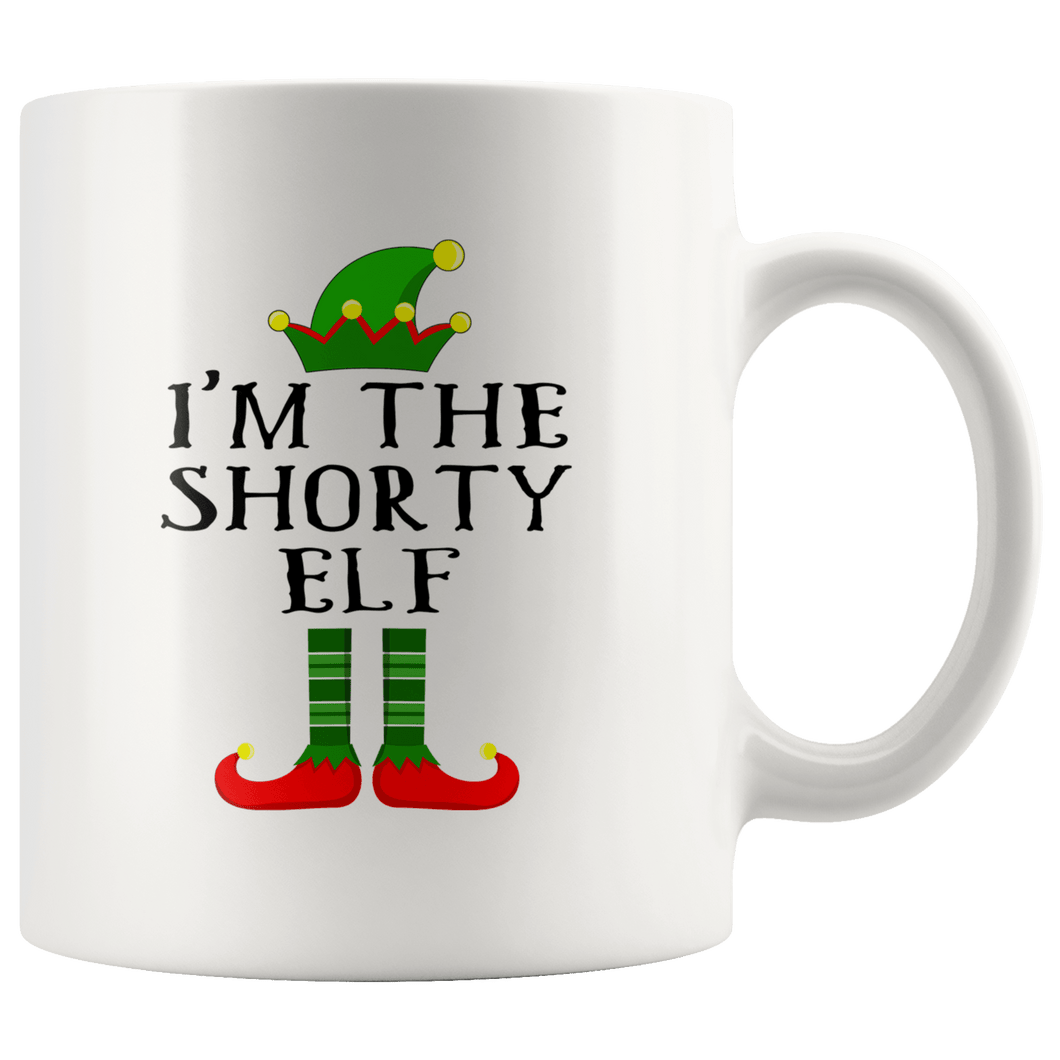 RobustCreative-Im The Shorty Elf Matching Family Christmas - 11oz White Mug Christmas group green pjs costume Gift Idea