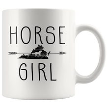 Load image into Gallery viewer, RobustCreative-Virginia Horse Girl Gifts Virginian Shape Country for women - 11oz White Mug Riding Lover Gift Idea
