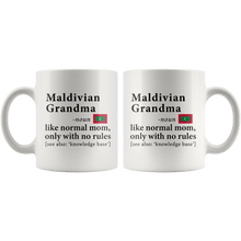 Load image into Gallery viewer, RobustCreative-Maldivian Grandma Definition Maldives Flag Grandmother - 11oz White Mug family reunion gifts Gift Idea
