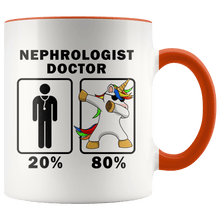 Load image into Gallery viewer, RobustCreative-Nephrologist Doctor Dabbing Unicorn 80 20 Principle Graduation Gift Mens - 11oz Accent Mug Medical Personnel Gift Idea
