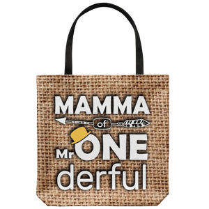 RobustCreative-Mamma of Mr Onederful  1st Birthday Baby Boy Outfit Tote Bag Gift Idea
