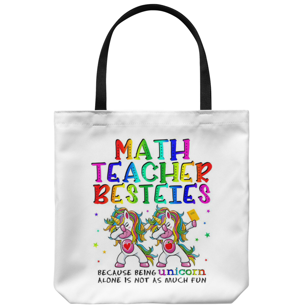 RobustCreative-Math Teacher Besties Teacher's Day Best Friend White Tote Bag Gift Idea