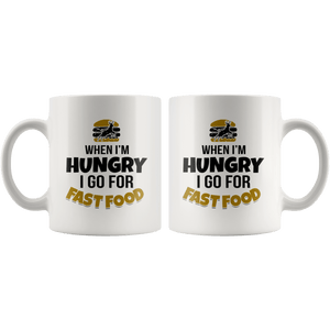RobustCreative-Funny Deer Hunting Fast Food Gift for Hunter Hubby - 11oz White Mug hunting gear accessories bait Gift Idea