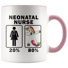 Load image into Gallery viewer, RobustCreative-Neonatal Nurse Dabbing Unicorn 80 20 Principle Superhero Girl Womens - 11oz Accent Mug Medical Personnel Gift Idea
