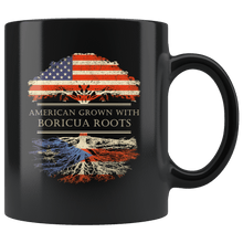 Load image into Gallery viewer, RobustCreative-Boricua Roots American Grown Fathers Day Gift - Boricua Pride 11oz Funny Black Coffee Mug - Real Puerto Rico Hero Flag Papa National Heritage - Friends Gift - Both Sides Printed
