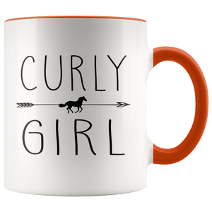 RobustCreative-Curly Horse Girl Gifts Horses Lover Riding Racing - 11oz Accent Mug Riding Lover Gift Idea