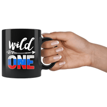 Load image into Gallery viewer, RobustCreative-Russia Wild One Birthday Outfit 1 Russian Flag Black 11oz Mug Gift Idea
