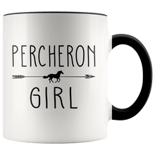 Load image into Gallery viewer, RobustCreative-Percheron Horse Girl Gifts Horses Lover Riding Racing - 11oz Accent Mug Racing Lover Gift Idea
