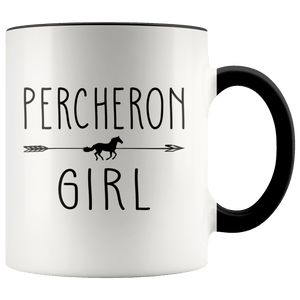 RobustCreative-Percheron Horse Girl Gifts Horses Lover Riding Racing - 11oz Accent Mug Racing Lover Gift Idea