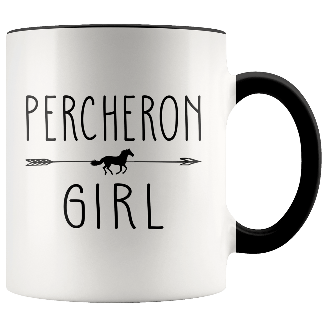 RobustCreative-Percheron Horse Girl Gifts Horses Lover Riding Racing - 11oz Accent Mug Racing Lover Gift Idea