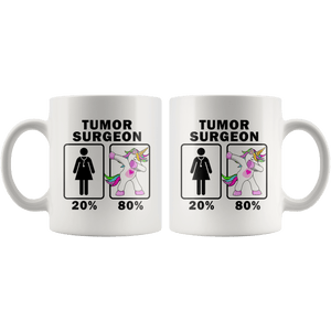 RobustCreative-Tumor Surgeon Dabbing Unicorn 20 80 Principle Superhero Girl Womens - 11oz White Mug Medical Personnel Gift Idea