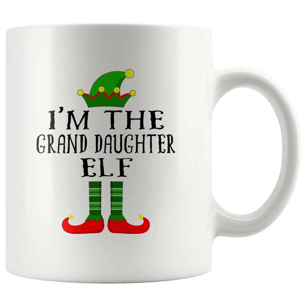 RobustCreative-Im The Grand Daughter Elf Matching Family Christmas - 11oz White Mug Christmas group green pjs costume Gift Idea