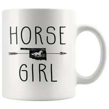 Load image into Gallery viewer, RobustCreative-Oklahoma Horse Girl Gifts Oklahoman Shape Country for women - 11oz White Mug Racing Lover Gift Idea
