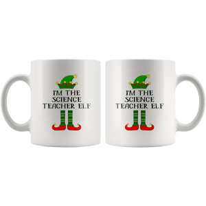 RobustCreative-Im The Science Teacher Elf Christmas Teaching's - 11oz White Mug I Just Really Like to Teach Cute Tiny Humans Gift Idea