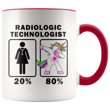 Load image into Gallery viewer, RobustCreative-Radiologic Technologist Dabbing Unicorn 20 80 Principle Superhero Girl Womens - 11oz Accent Mug Medical Personnel Gift Idea
