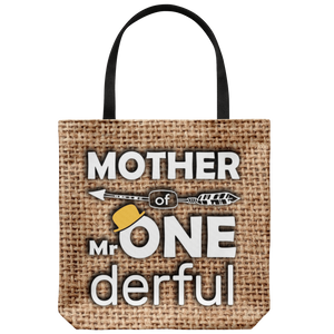 RobustCreative-Mother of Mr Onederful  1st Birthday Baby Boy Outfit Tote Bag Gift Idea