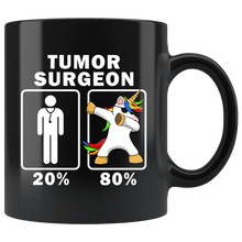 Load image into Gallery viewer, RobustCreative-Tumor Surgeon Dabbing Unicorn 80 20 Principle Graduation Gift Mens - 11oz Black Mug Medical Personnel Gift Idea
