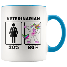 Load image into Gallery viewer, RobustCreative-Veterinarian Dabbing Unicorn 20 80 Principle Superhero Girl Womens - 11oz Accent Mug Medical Personnel Gift Idea
