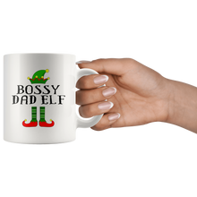 Load image into Gallery viewer, RobustCreative-Im The Bossy Dad Elf Family Matching Outfits PJ - 11oz White Mug Christmas group green pjs costume Gift Idea
