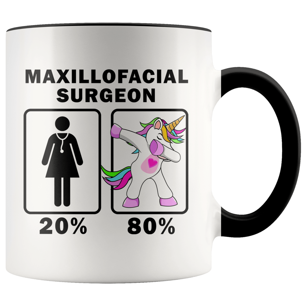 RobustCreative-Maxillofacial Surgeon Dabbing Unicorn 20 80 Principle Superhero Girl Womens - 11oz Accent Mug Medical Personnel Gift Idea