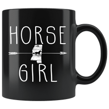 Load image into Gallery viewer, RobustCreative-Mississippi Horse Girl Gifts Mississippian Shape Country for women - 11oz Black Mug Riding Lover Gift Idea
