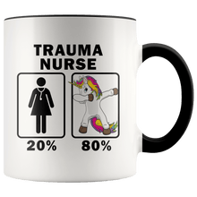 Load image into Gallery viewer, RobustCreative-Trauma Nurse Dabbing Unicorn 80 20 Principle Superhero Girl Womens - 11oz Accent Mug Medical Personnel Gift Idea
