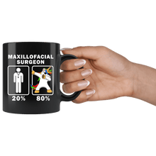 Load image into Gallery viewer, RobustCreative-Maxillofacial Surgeon Dabbing Unicorn 80 20 Principle Graduation Gift Mens - 11oz Black Mug Medical Personnel Gift Idea
