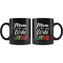 Load image into Gallery viewer, RobustCreative-Portuguese Mom of the Wild One Birthday Portugal Flag Black 11oz Mug Gift Idea
