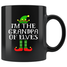 Load image into Gallery viewer, RobustCreative-Im The Grandpa of Elves Family Matching Elf Outfits PJ - 11oz Black Mug Christmas group green pjs costume Gift Idea
