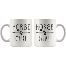 Load image into Gallery viewer, RobustCreative-Florida Horse Girl Gifts Floridian Shape Country for women - 11oz White Mug Riding Lover Gift Idea
