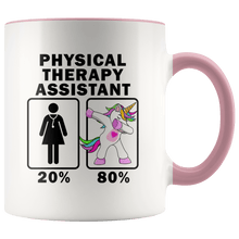 Load image into Gallery viewer, RobustCreative-Physical Therapy Assistant Dabbing Unicorn 20 80 Principle Superhero Girl Womens - 11oz Accent Mug Medical Personnel Gift Idea
