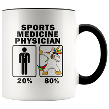 Load image into Gallery viewer, RobustCreative-Sports Medicine Physician Dabbing Unicorn 80 20 Principle Graduation Gift Mens - 11oz Accent Mug Medical Personnel Gift Idea
