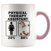 Load image into Gallery viewer, RobustCreative-Physical Therapy Assistant Dabbing Unicorn 80 20 Principle Superhero Girl Womens - 11oz Accent Mug Medical Personnel Gift Idea
