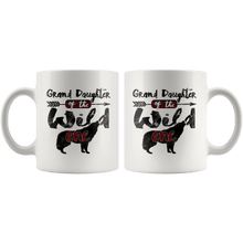 Load image into Gallery viewer, RobustCreative-Strong Grand Daughter of the Wild One Wolf 1st Birthday - 11oz White Mug red black plaid pajamas Gift Idea
