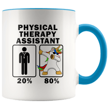 Load image into Gallery viewer, RobustCreative-Physical Therapy Assistant Dabbing Unicorn 80 20 Principle Graduation Gift Mens - 11oz Accent Mug Medical Personnel Gift Idea
