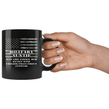 Load image into Gallery viewer, RobustCreative-Military Auntie Just Like Normal Family Camo Flag - Military Family 11oz Black Mug Deployed Duty Forces support troops CONUS Gift Idea - Both Sides Printed

