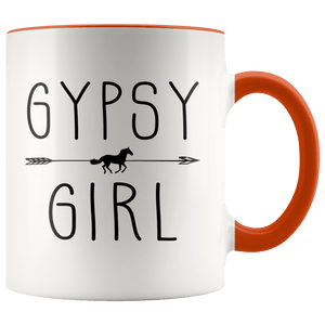 RobustCreative-Gypsy Horse Girl Gifts Horses Lover Riding Racing - 11oz Accent Mug Riding Lover Gift Idea