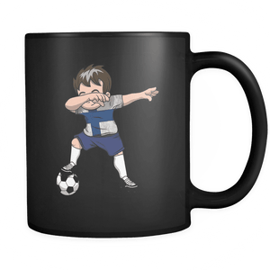 RobustCreative-Dabbing Soccer Boys Finland Finn Helsinki Gift National Soccer Tournament Game 11oz Black Coffee Mug ~ Both Sides Printed