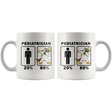 Load image into Gallery viewer, RobustCreative-Pediatrician Dabbing Unicorn 80 20 Principle Graduation Gift Mens - 11oz White Mug Medical Personnel Gift Idea
