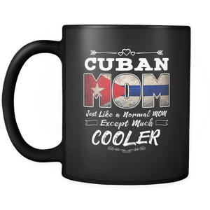 RobustCreative-Best Mom Ever is from Cuba - Cuban Flag 11oz Funny Black Coffee Mug - Mothers Day Independence Day - Women Men Friends Gift - Both Sides Printed (Distressed)