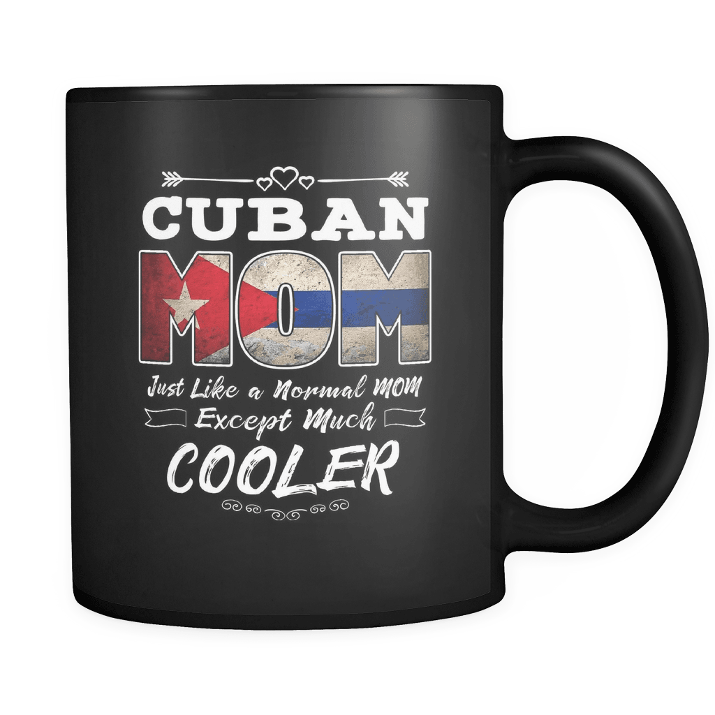 RobustCreative-Best Mom Ever is from Cuba - Cuban Flag 11oz Funny Black Coffee Mug - Mothers Day Independence Day - Women Men Friends Gift - Both Sides Printed (Distressed)