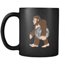 Load image into Gallery viewer, RobustCreative-Bigfoot Sasquatch Carrying Moon - I Believe I&#39;m a Believer - No Yeti Humanoid Monster - 11oz Black Funny Coffee Mug Women Men Friends Gift ~ Both Sides Printed
